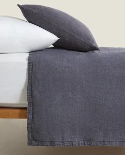 ZARA Home Washed Linen Bedspread (400 Gsm)