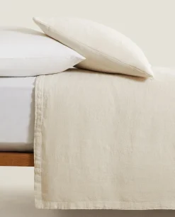 ZARA Home Washed Linen Bedspread (400 Gsm)