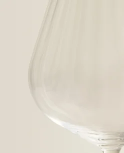 ZARA Home Wavy-Effect Bohemia Crystal Wine Glass