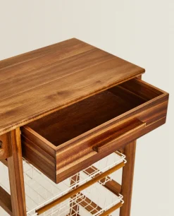 ZARA Home Wood And Metal Storage Furniture With Wheels