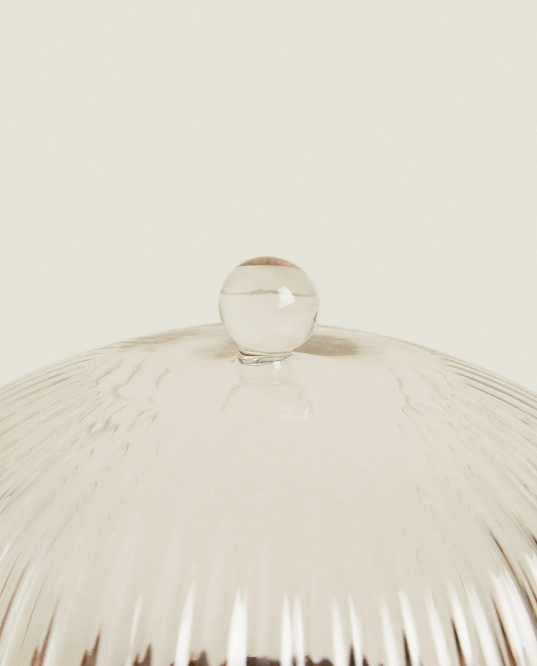 ZARA Home Wooden And Glass Cake Plate