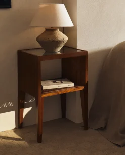 ZARA Home Wooden Bedside Table