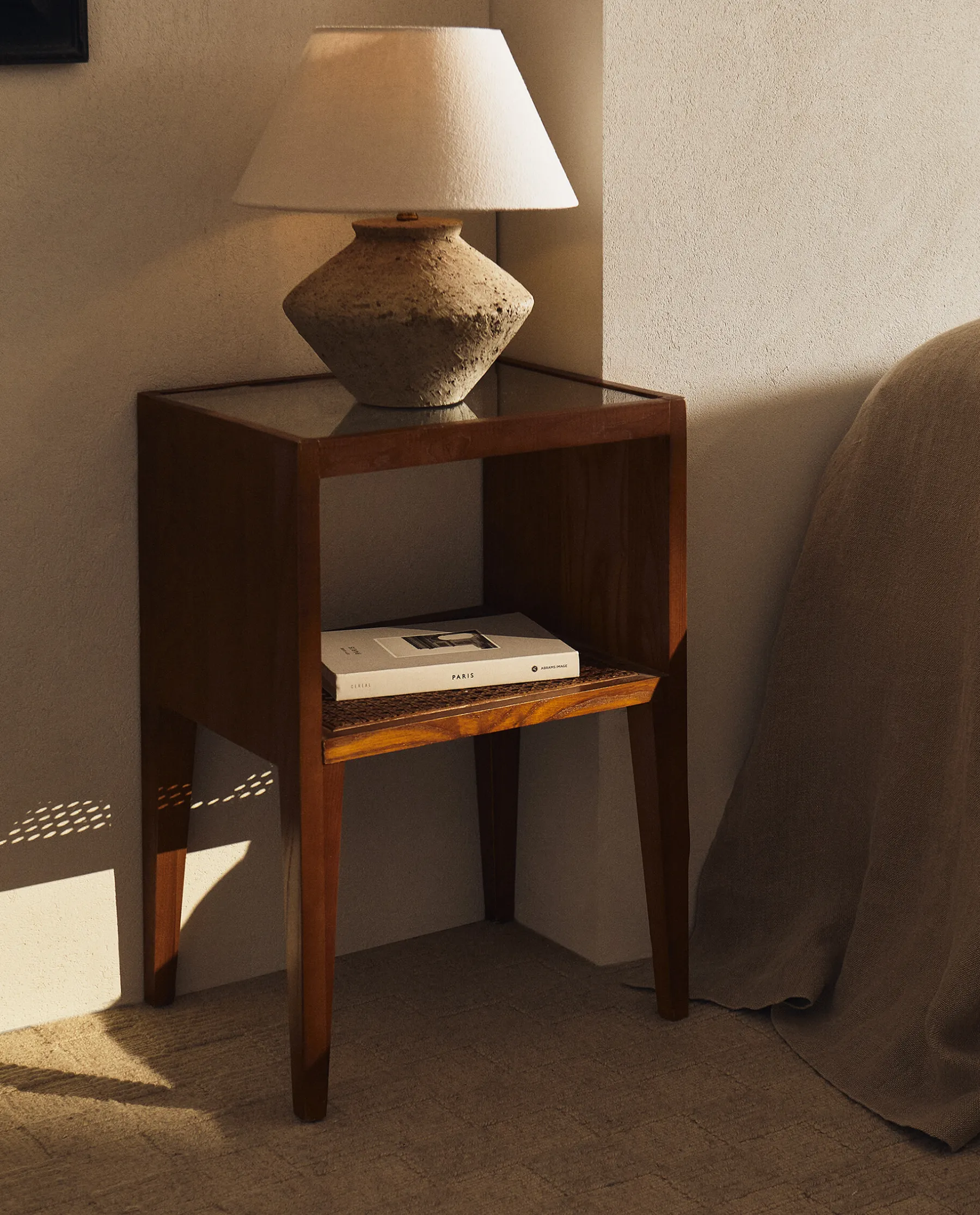 ZARA Home Wooden Bedside Table