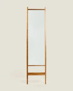 ZARA Home Wooden Full Length Mirror With Stand
