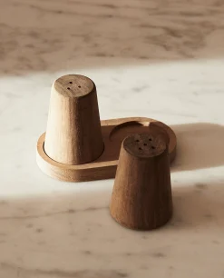 ZARA Home Wooden Salt And Pepper Shaker Set