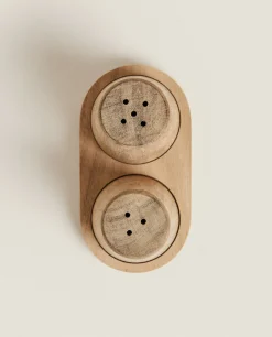 ZARA Home Wooden Salt And Pepper Shaker Set