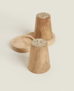 ZARA Home Wooden Salt And Pepper Shaker Set