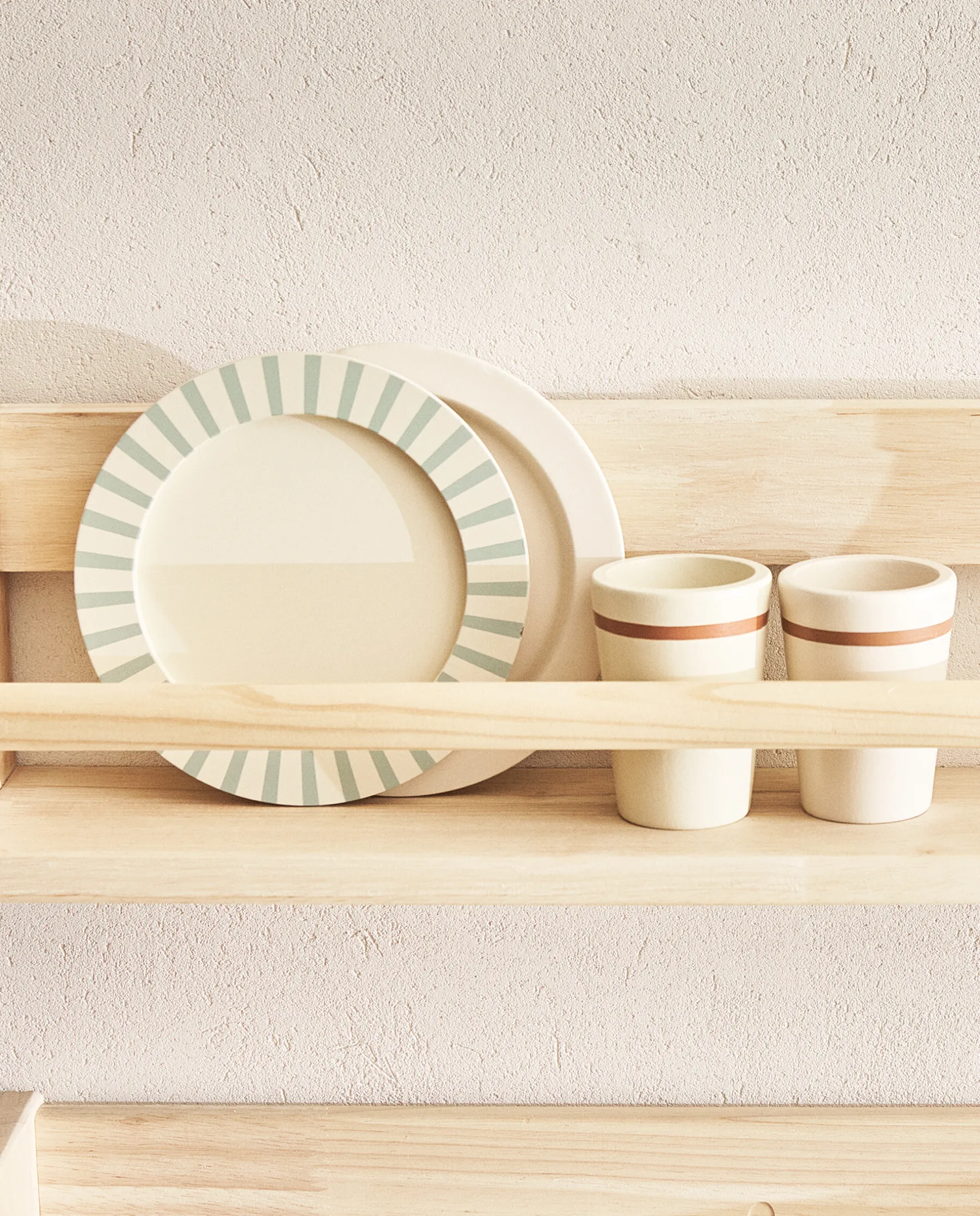 ZARA Home Wooden Shelf With Front Bar