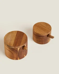 ZARA Home Wooden Sugar Bowl