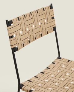ZARA Home Woven Jute And Metal Chair