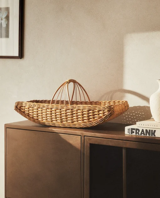 ZARA Home Woven Rattan Hamper